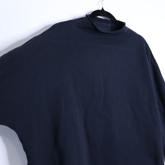 FRANK & EILEEN Effie Funnel Neck Capelet Sweatshirt Black Long Sleeve Women's L - Picture 4 of 13